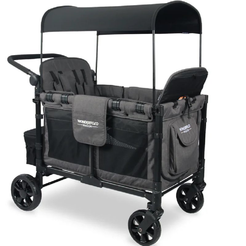 Wonderfold W4 Elite Stroller Wagon Grey