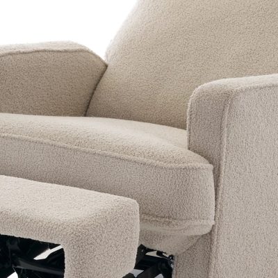 Obaby Madison Swivel Glider Recliner Chair - Teddy Fabric Truffle