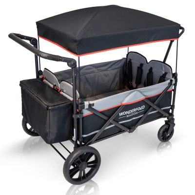 WonderFold X4 Push and Pull Stroller Wagon Black