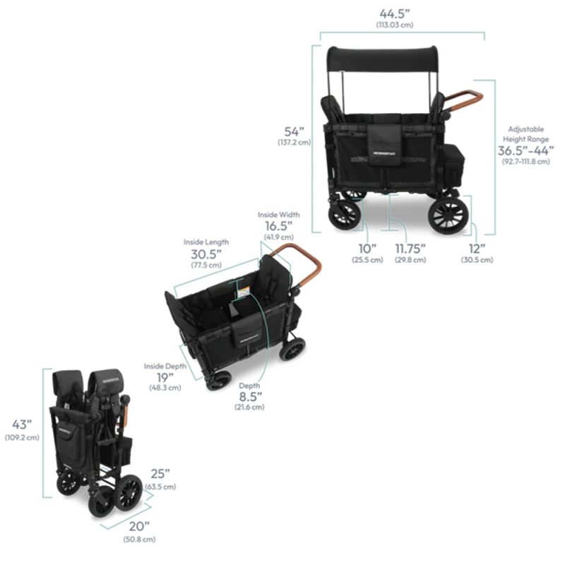 Wonderfold W2 Luxe Stroller Wagon Grey