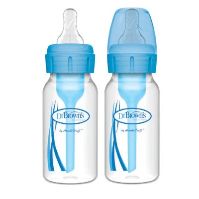 Dr Brown's 120ml Narrow Neck Bottle Blue Twin Pack