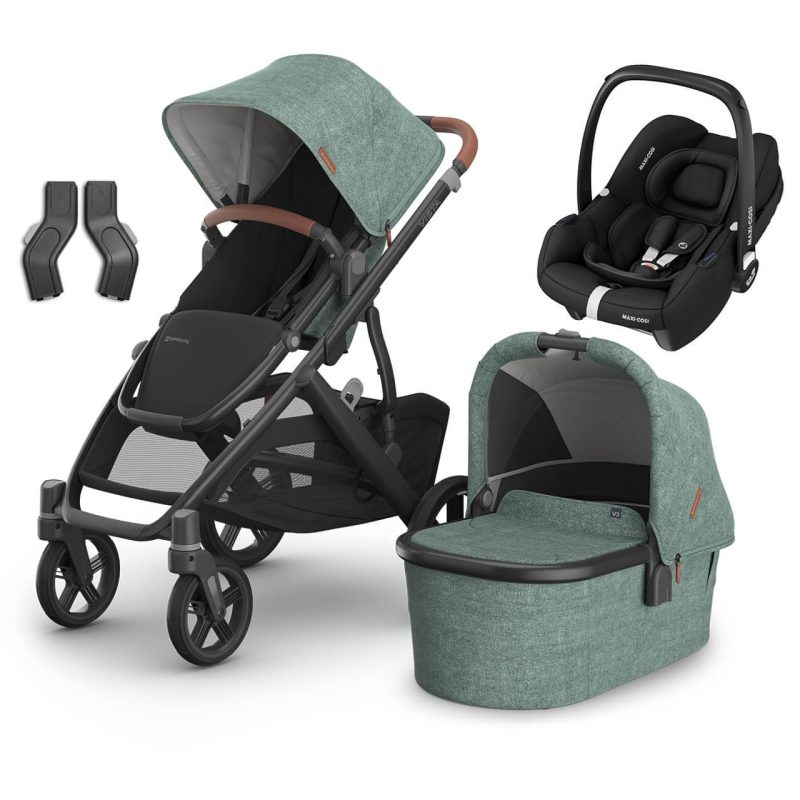 UPPAbaby VISTA V3 Travel System Gwen + Maxi Cosi Cabriofix + Optional Base