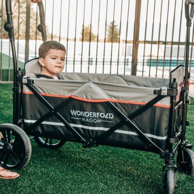 WonderFold X2 Push and Pull Stroller Wagon Black