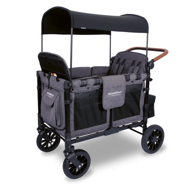 Wonderfold W4 Luxe Stroller Wagon Grey