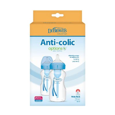 Dr Brown's Anti-Colic Baby Bottle Blue Twin Pack 270ml