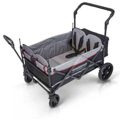 WonderFold X4 Push and Pull Stroller Wagon Black