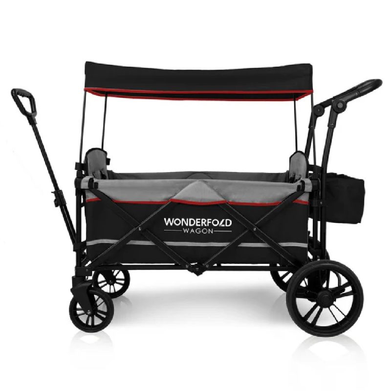 WonderFold X2 Push and Pull Stroller Wagon Black