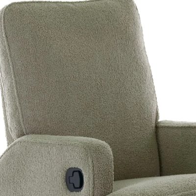 Obaby Madison Swivel Glider Recliner Chair - Teddy Fabric Olive