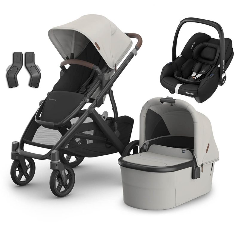 UPPAbaby VISTA V3 Travel System Savannah + Maxi Cosi Cabriofix + Optional Base