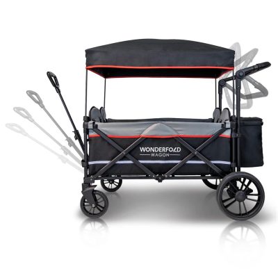 WonderFold X4 Push and Pull Stroller Wagon Black