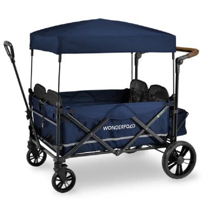 WonderFold X4 Push and Pull Stroller Wagon Navy