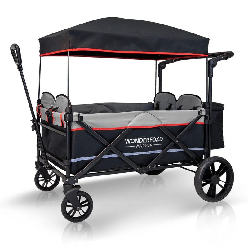 WonderFold X4 Push and Pull Stroller Wagon Black