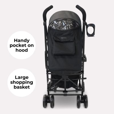 My Babiie Plus Lightweight Stroller Black and Grey