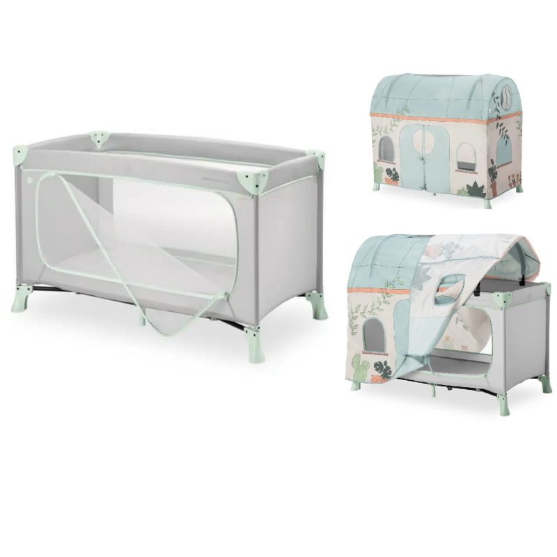 Hauck Dream N Play Plus Mint with Plants Cover