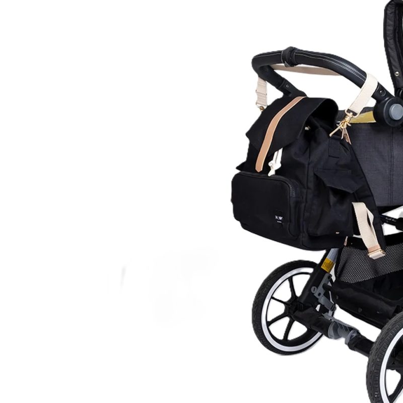 Kaos Ransel Diaper Bag - Black/Natural