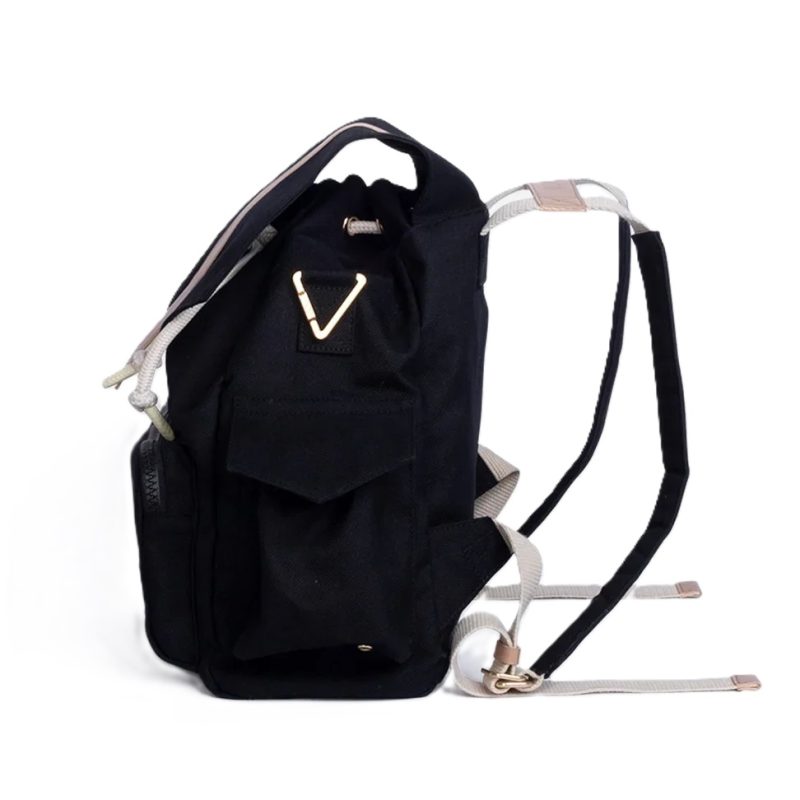 Kaos Ransel Diaper Bag - Black/Natural