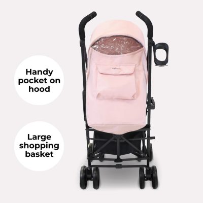 My Babiie Plus Lightweight Stroller Pink and Grey