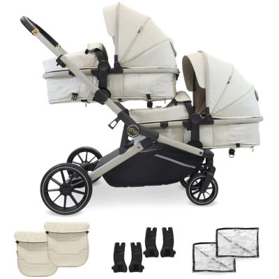 My Babiie Tandem Pushchair - Ivory