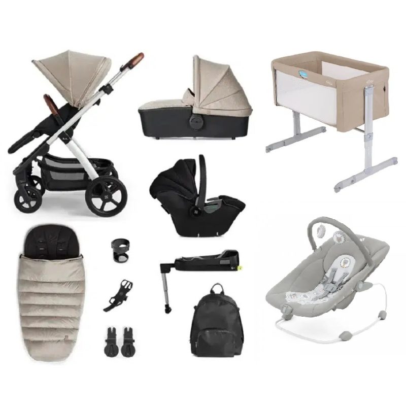 Silver Cross Tide 11 Piece Travel System Bundle Stone