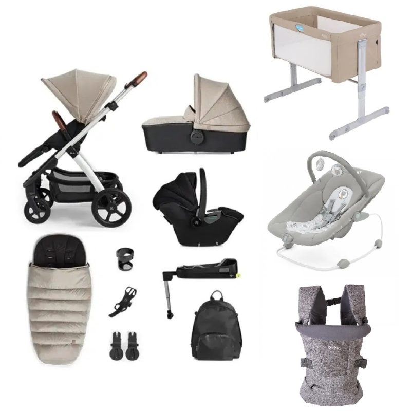 Silver Cross Tide 12 Piece Travel System Bundle Stone