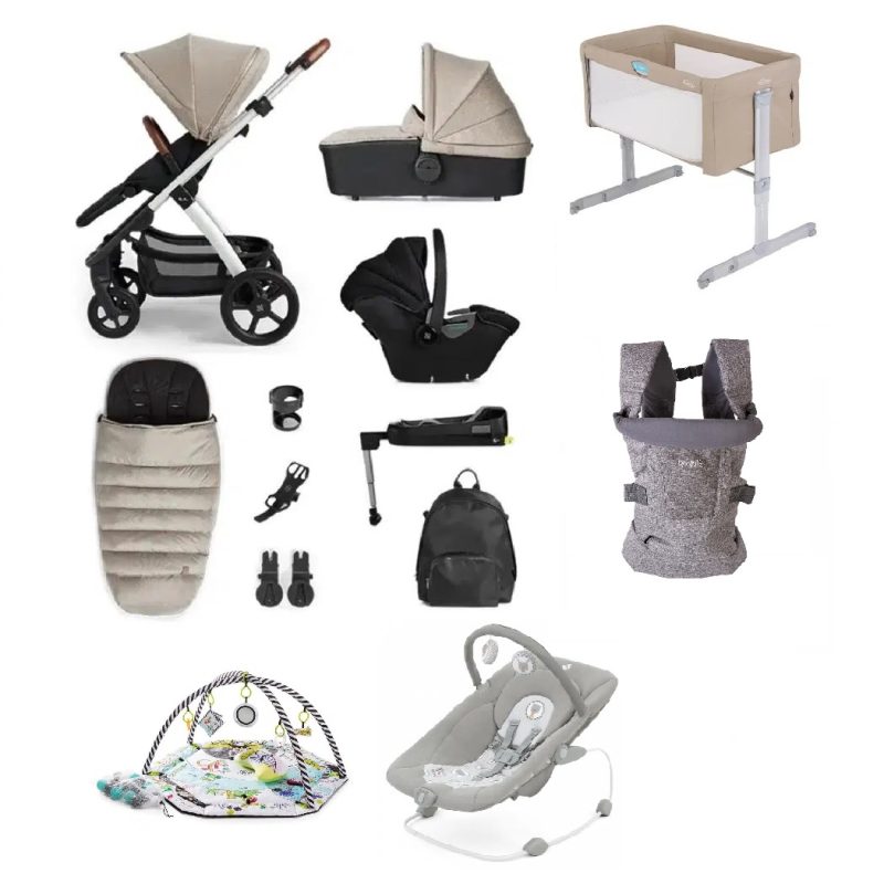 Silver Cross Tide 13 Piece Travel System Bundle Stone