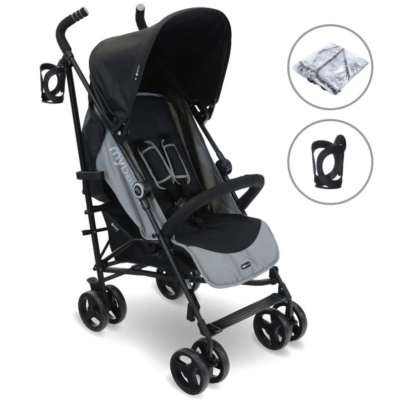 My Babiie Plus Lightweight Stroller Black and Grey