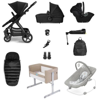 Silver Cross Tide 11 Piece Travel System Bundle Black