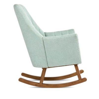 Jonah Luxe Rocking Chair & Foot Stool - Boucle Ocean Stone