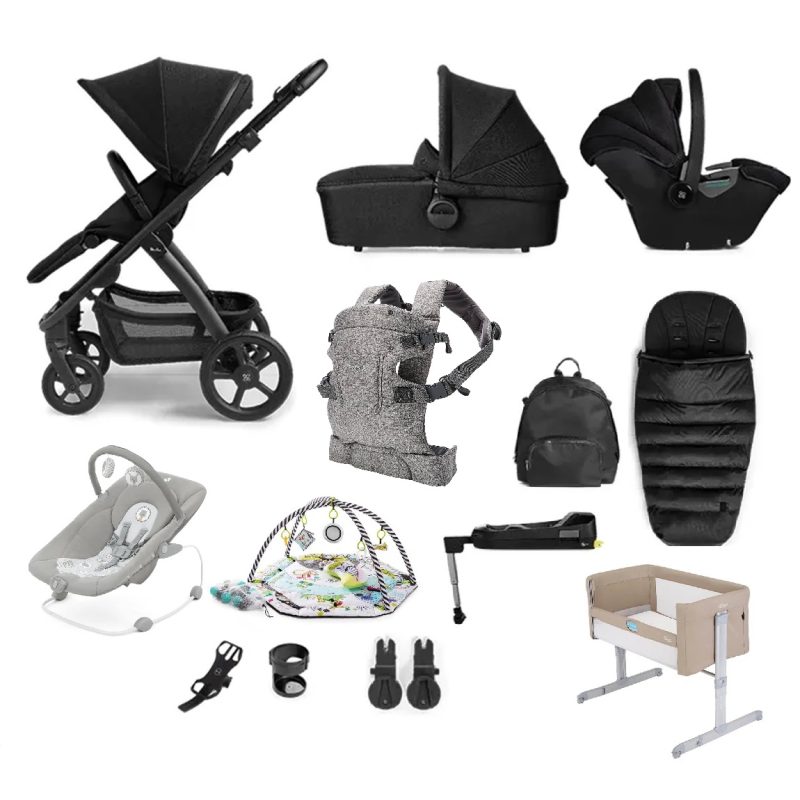 Silver Cross Tide 13 Piece Travel System Bundle Black