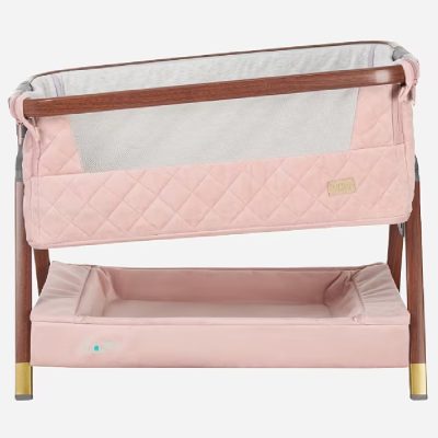 Tutti Bambini CoZee Luxe Mini Me Crib - Walnut & Blush