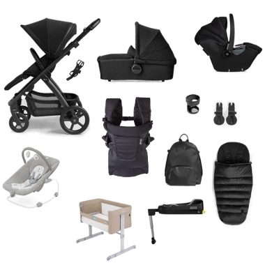 Silver Cross Tide 12 Piece Travel System Bundle Black