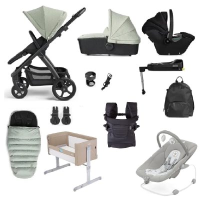 Silver Cross Tide 12 Piece Travel System Bundle Sage