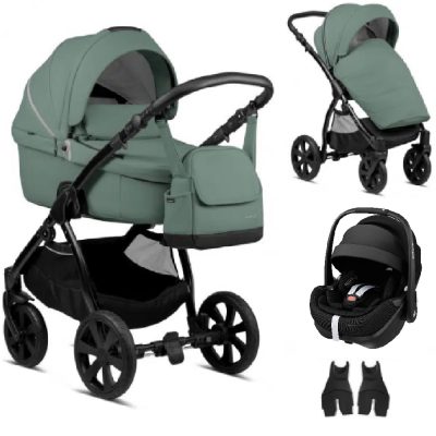 Noordi Fjordi Leather 3 in 1 Maxi Cosi Pebble 360 Pro 2 Travel System - Sage Green