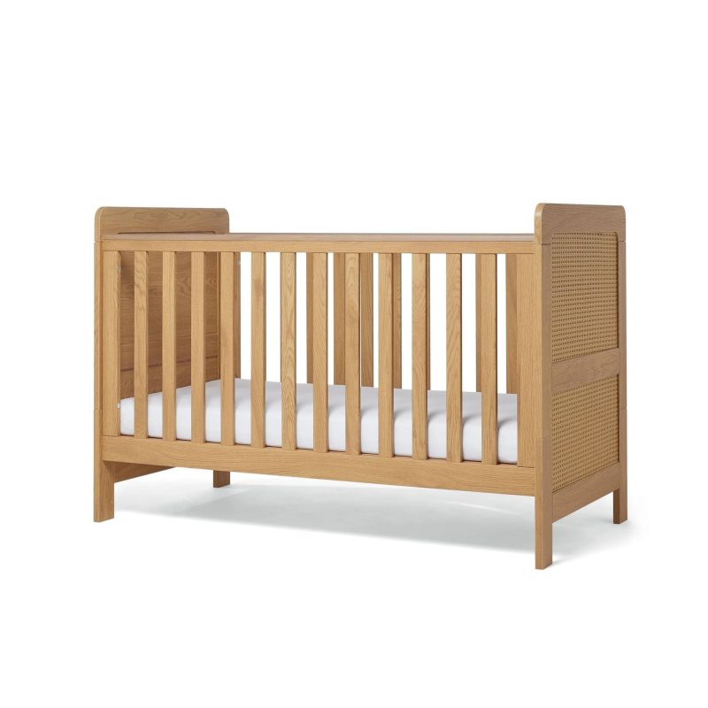 Mamas & Papas Esna Cotbed and Mattress - Rattan