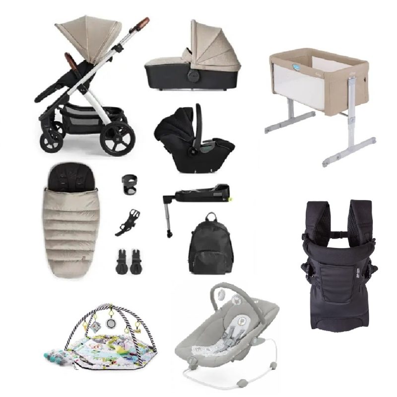 Silver Cross Tide 13 Piece Travel System Bundle Stone