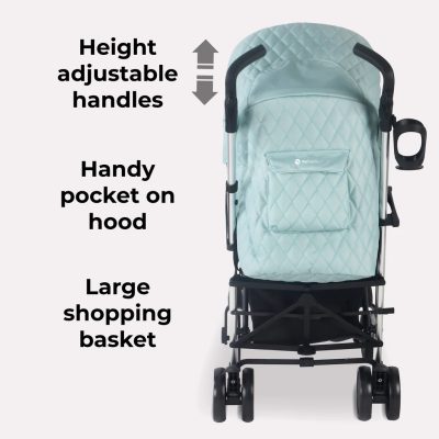 My Babiie Plus Stroller Quilted Aqua