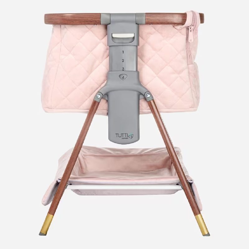 Tutti Bambini CoZee Luxe Mini Me Crib - Walnut & Blush