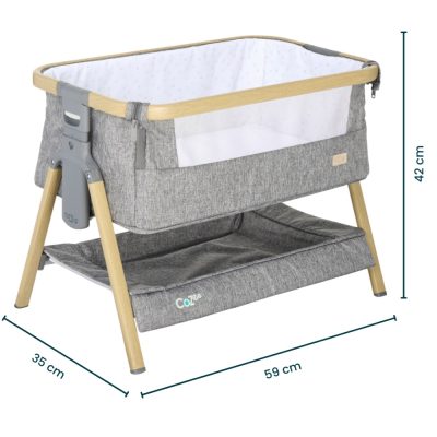 Tutti Bambini CoZee Mini Me Play Crib - Oak & Charcoal