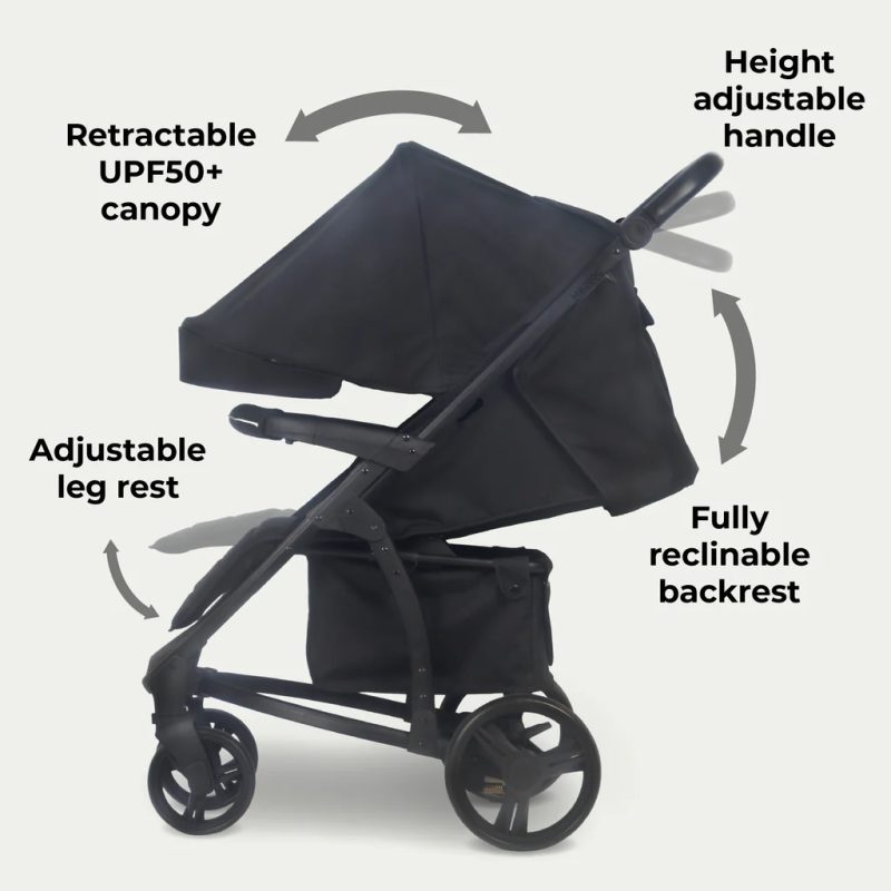 My Babiie 2-in-1 Pushchair and Carrycot - Onyx Black