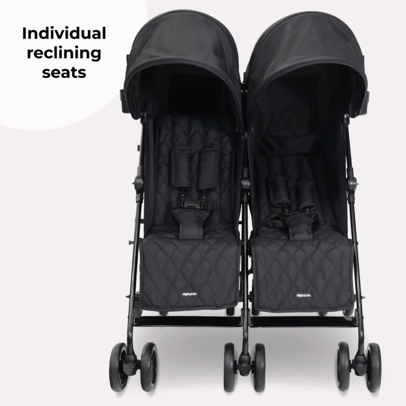 My Babiie Double Stroller - Black