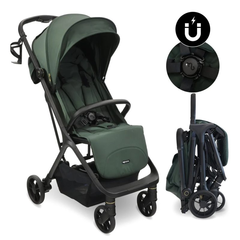 My Babiie Plus Auto-Fold Stroller Forest Green