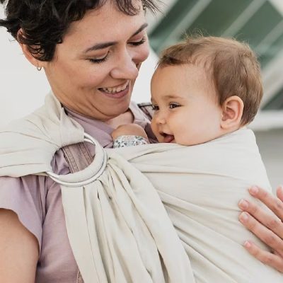 Tutti Bambini Boba Ring Sling Baby Carrier Pampas Beige