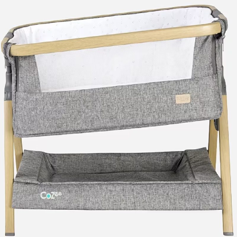 Tutti Bambini CoZee Mini Me Play Crib - Oak & Charcoal