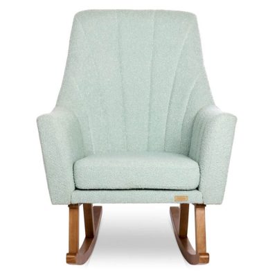 Jonah Luxe Rocking Chair & Foot Stool - Boucle Ocean Stone