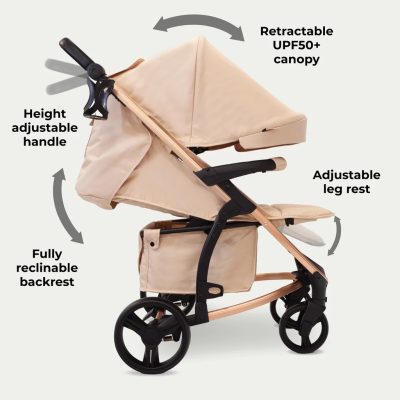 My Babiie 2-in-1 Pushchair and Carrycot - Blush