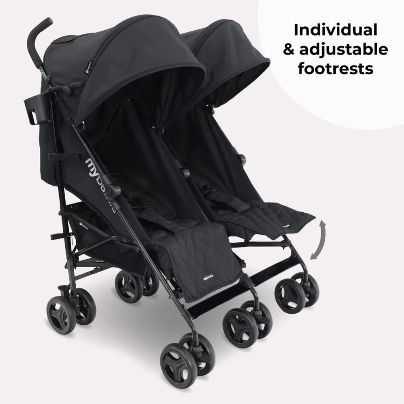 My Babiie Double Stroller - Black