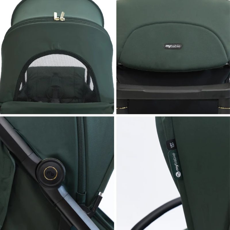 My Babiie Plus Auto-Fold Stroller Forest Green