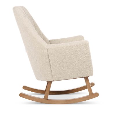 Jonah Luxe Rocking Chair & Foot Stool - Boucle Mushroom