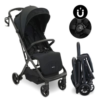 My Babiie Plus Auto-Fold Stroller Black