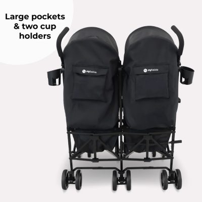 My Babiie Double Stroller - Black